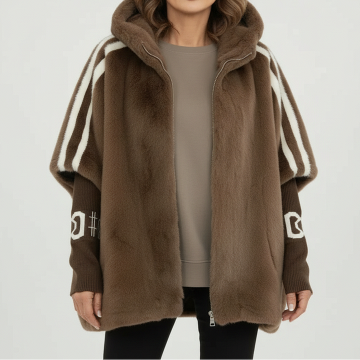 BRIELLE™ Hooded Faux Fur Jacket