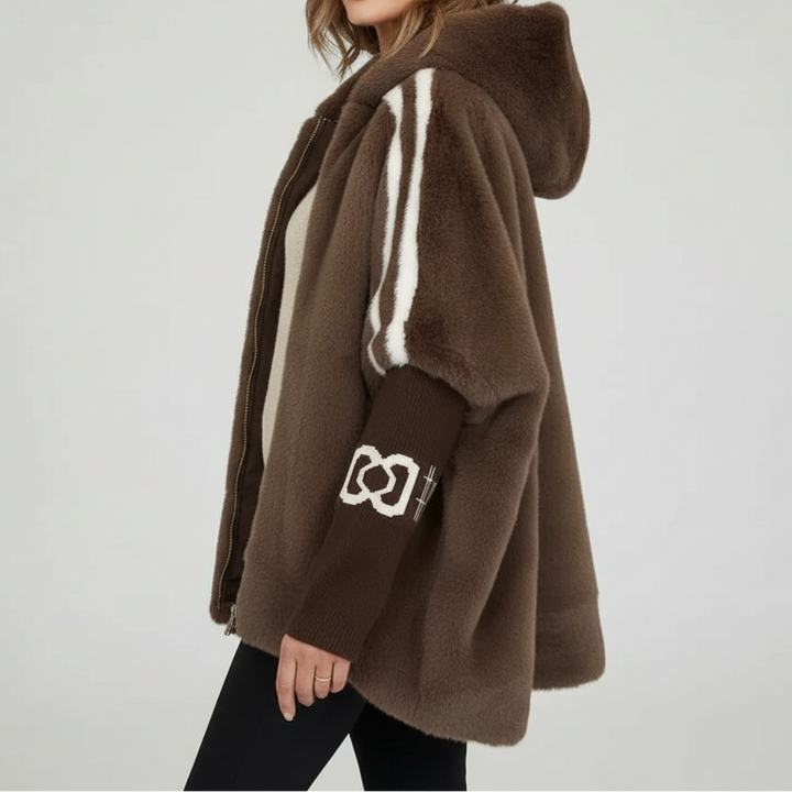 BRIELLE™ Hooded Faux Fur Jacket