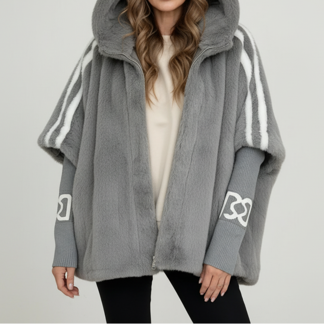 BRIELLE™ Hooded Faux Fur Jacket