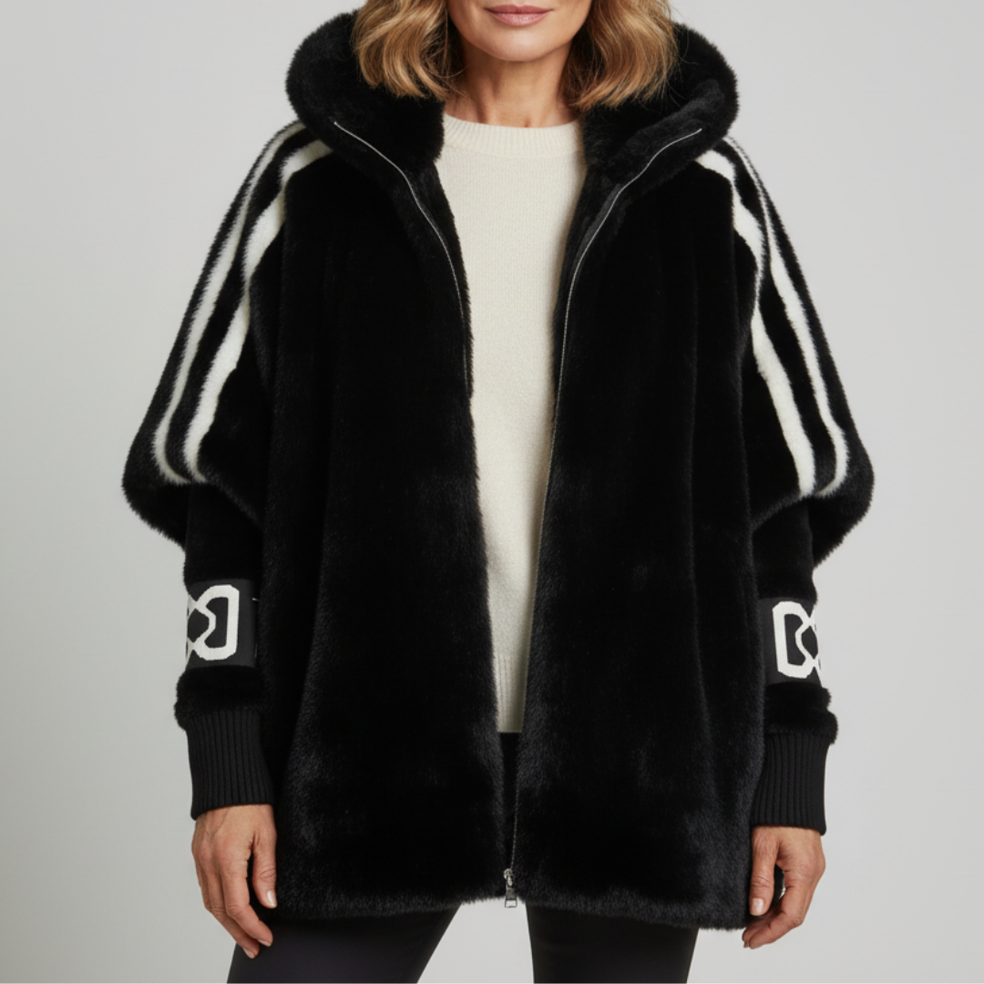 BRIELLE™ Hooded Faux Fur Jacket